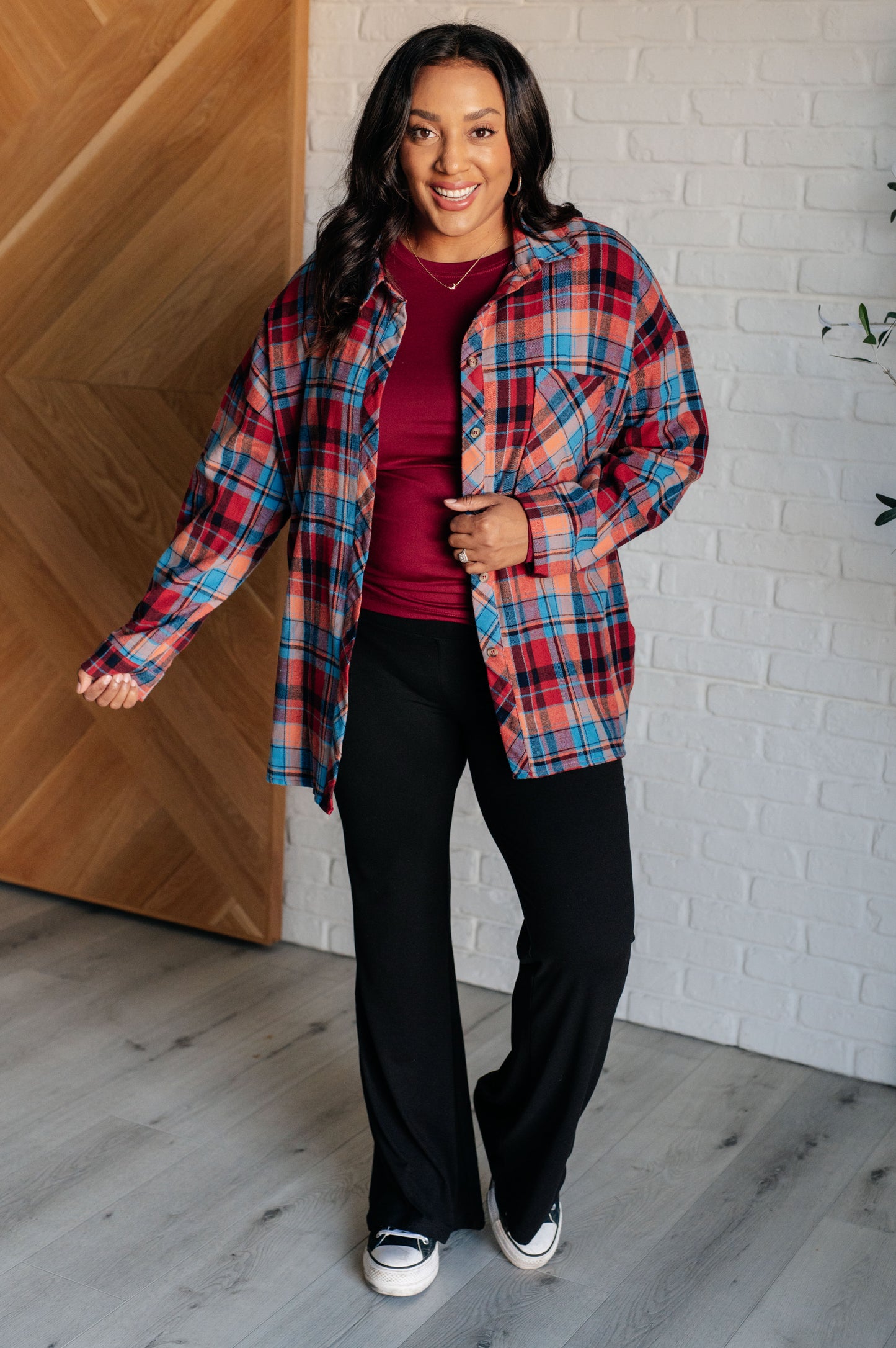 Plaid Perfection Button-Up Long Sleeve Shirt