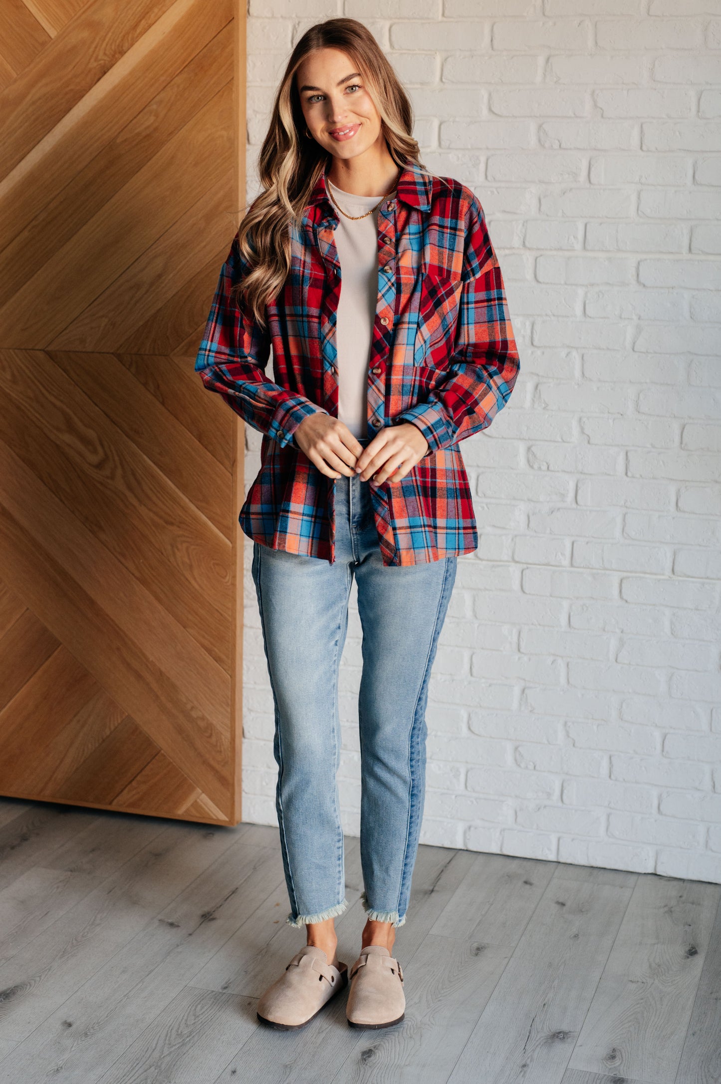 Plaid Perfection Button-Up Long Sleeve Shirt