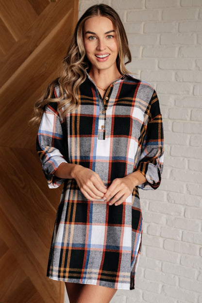 Gridlines & Grace Plaid Shirt Dress