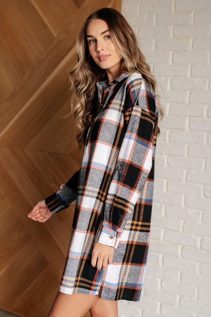 Gridlines & Grace Plaid Shirt Dress