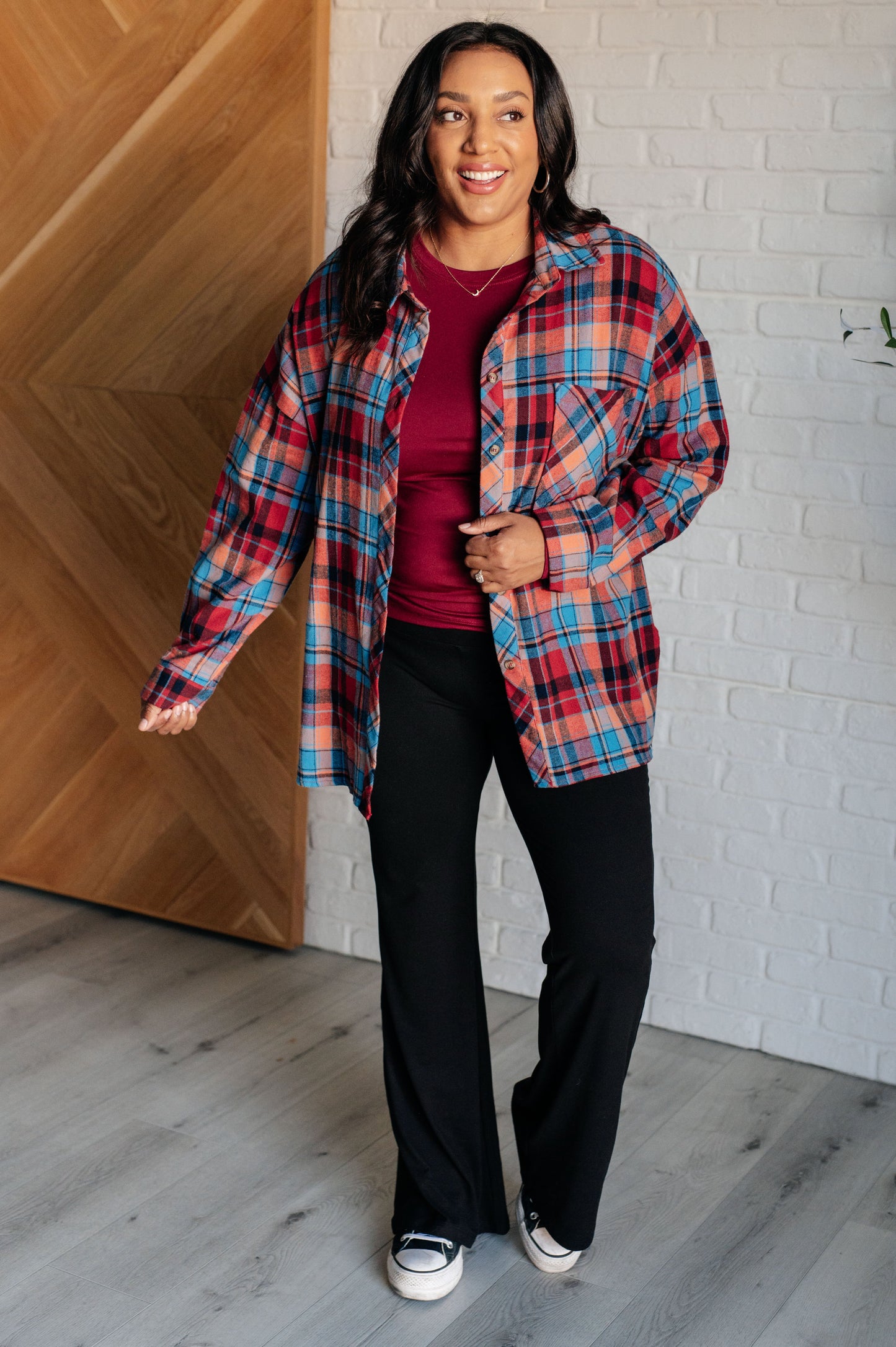 Plaid Perfection Button-Up Long Sleeve Shirt