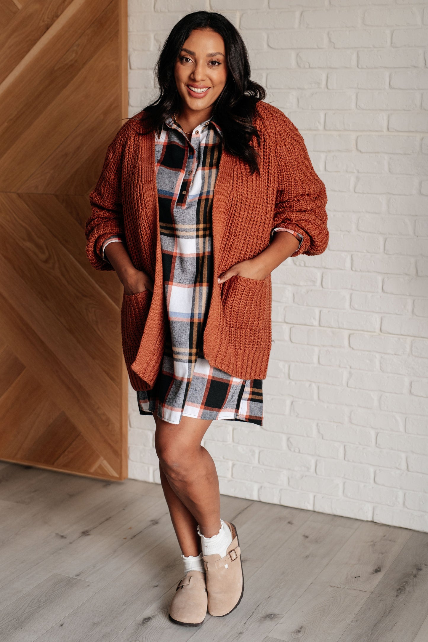 Gridlines & Grace Plaid Shirt Dress