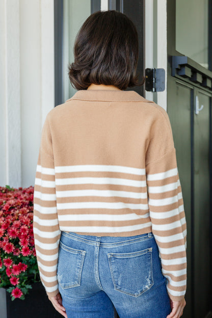 Striped Bliss Collared Sweater