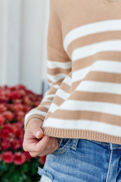 Striped Bliss Collared Sweater