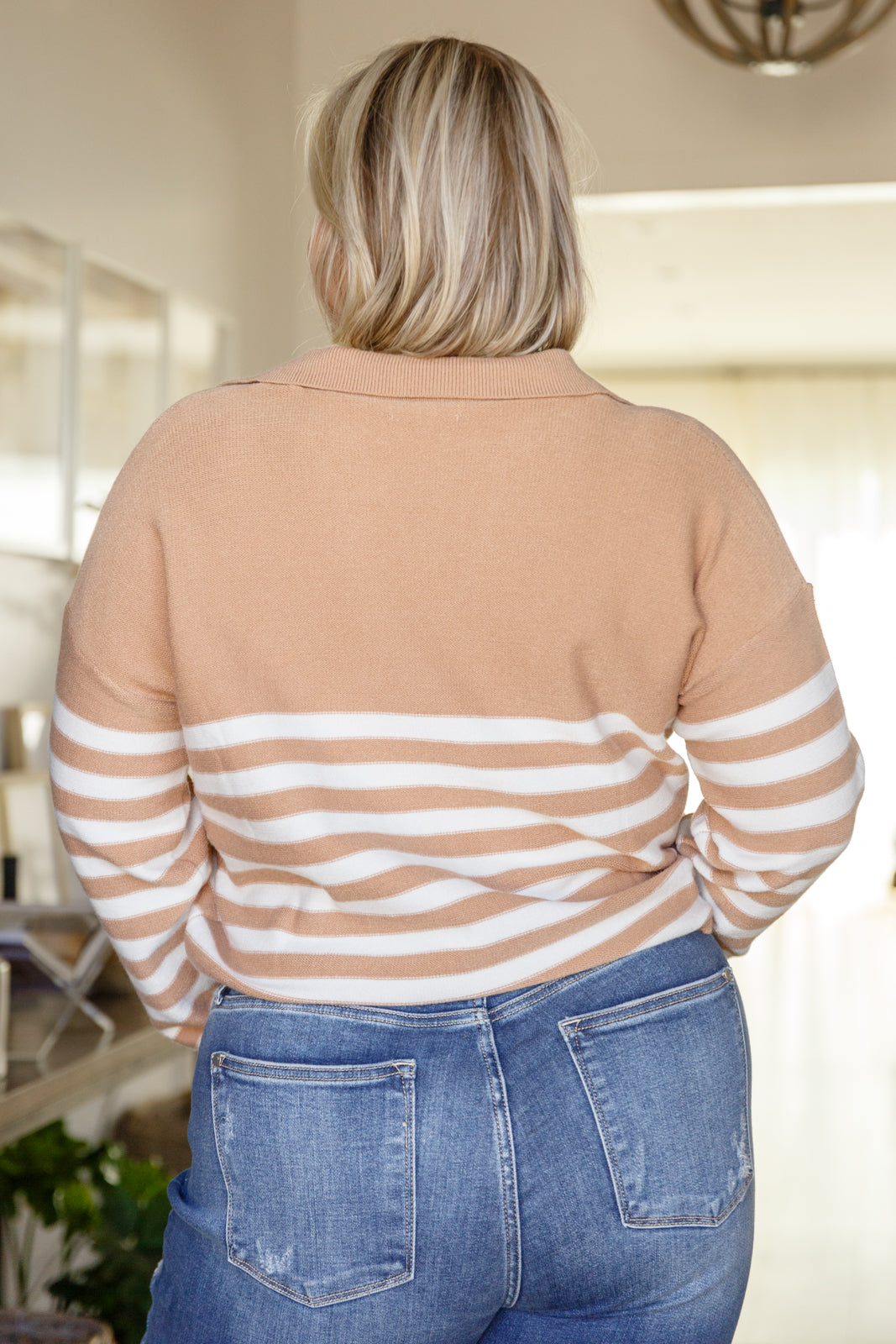 Striped Bliss Collared Sweater