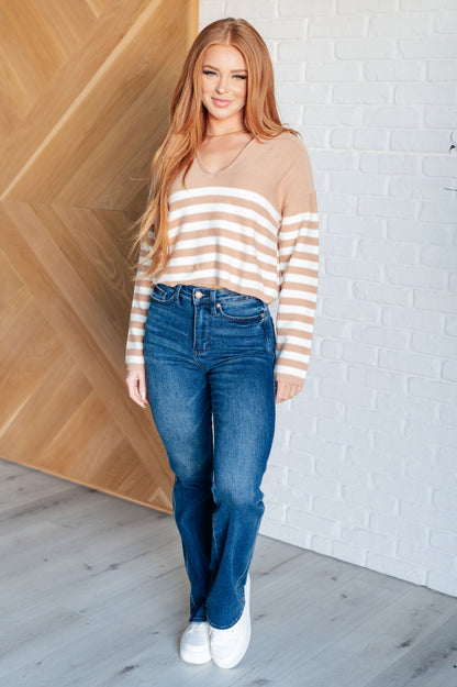 Striped Bliss Collared Sweater