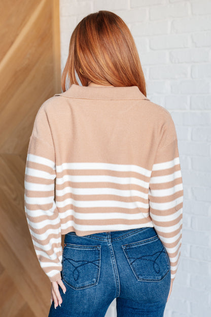 Striped Bliss Collared Sweater