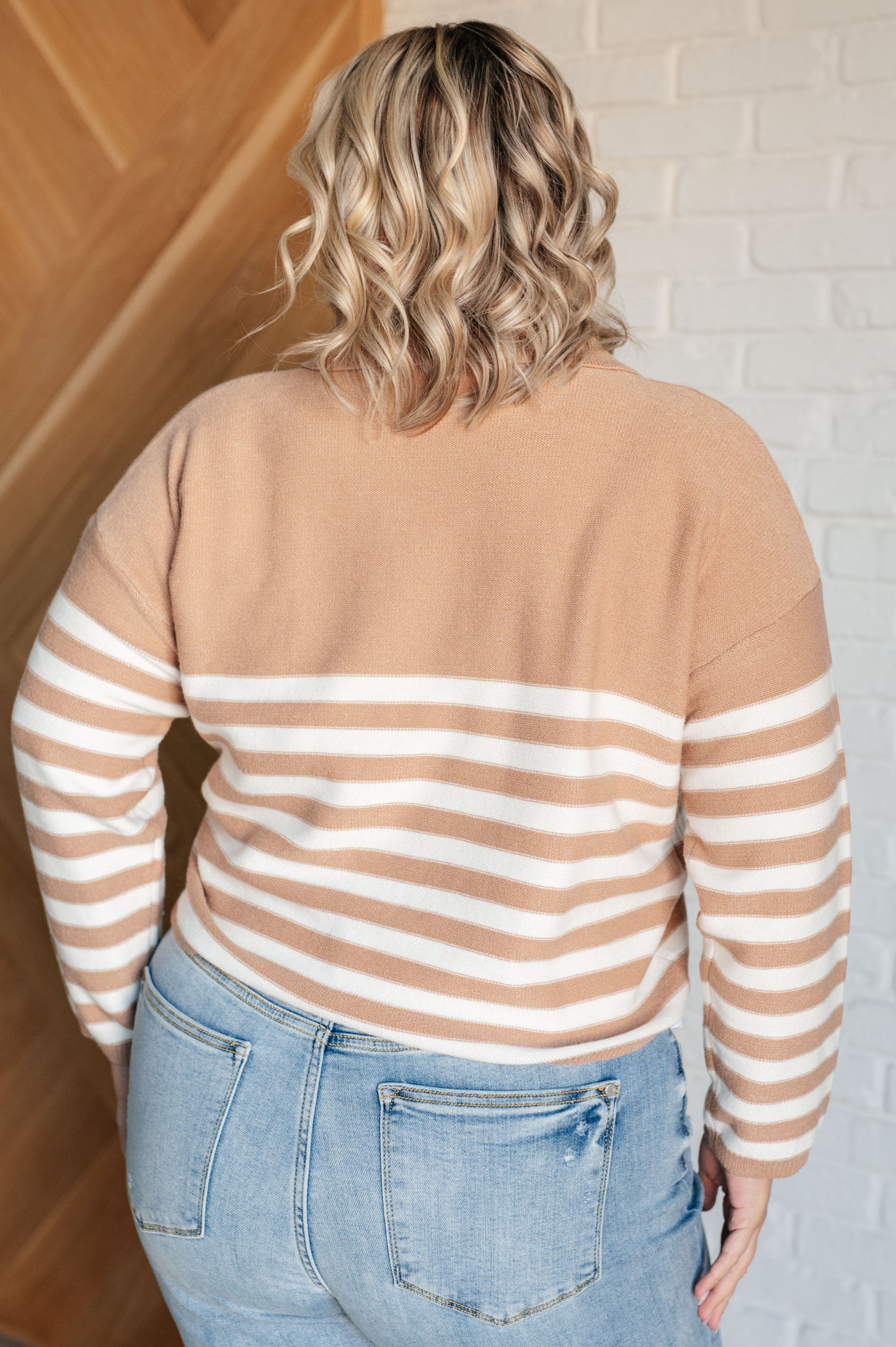 Striped Bliss Collared Sweater