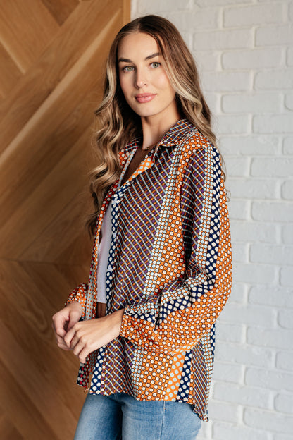 Dot & Dash Classic Button Up Long Sleeve Top