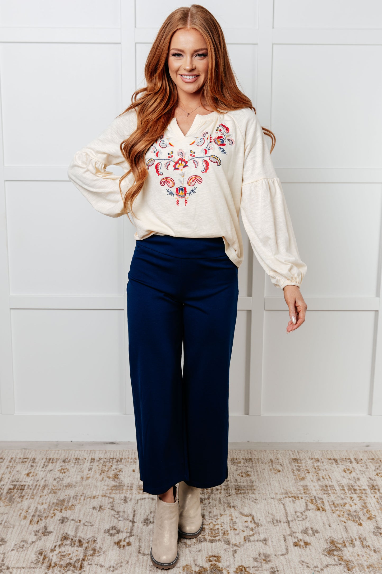 Floral Fantasy Embroidered Blouse