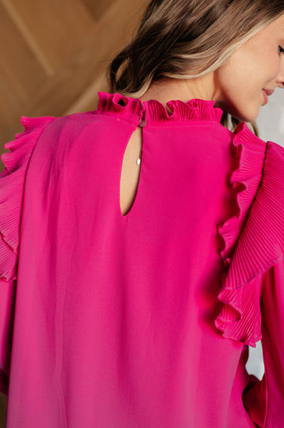 Flowing Grace Ruffle Blouse