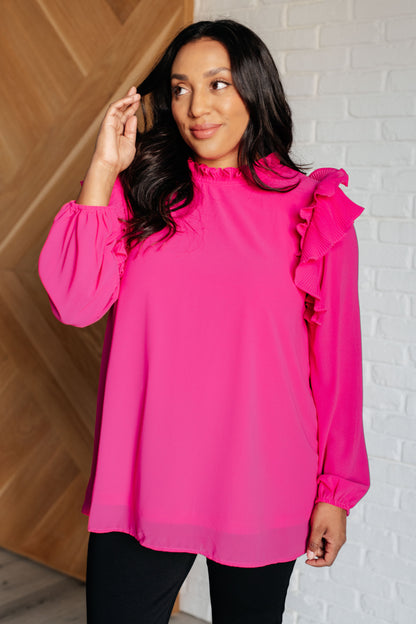 Flowing Grace Ruffle Blouse