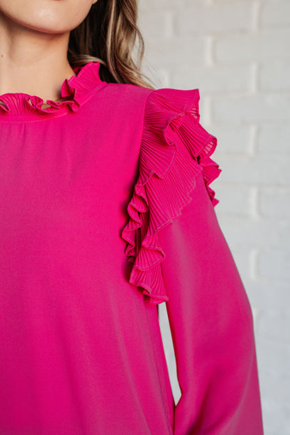 Flowing Grace Ruffle Blouse