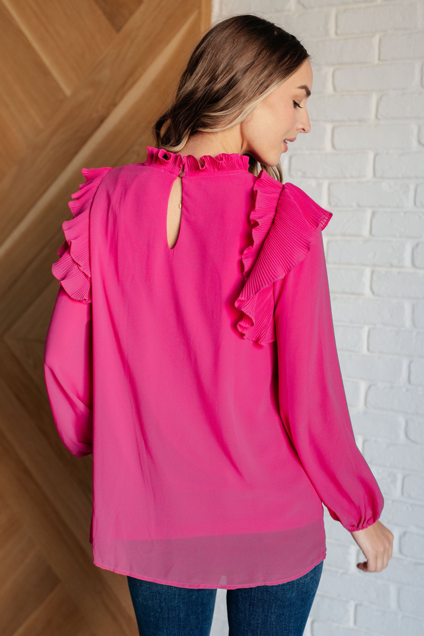 Flowing Grace Ruffle Blouse