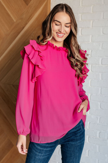 Flowing Grace Ruffle Blouse