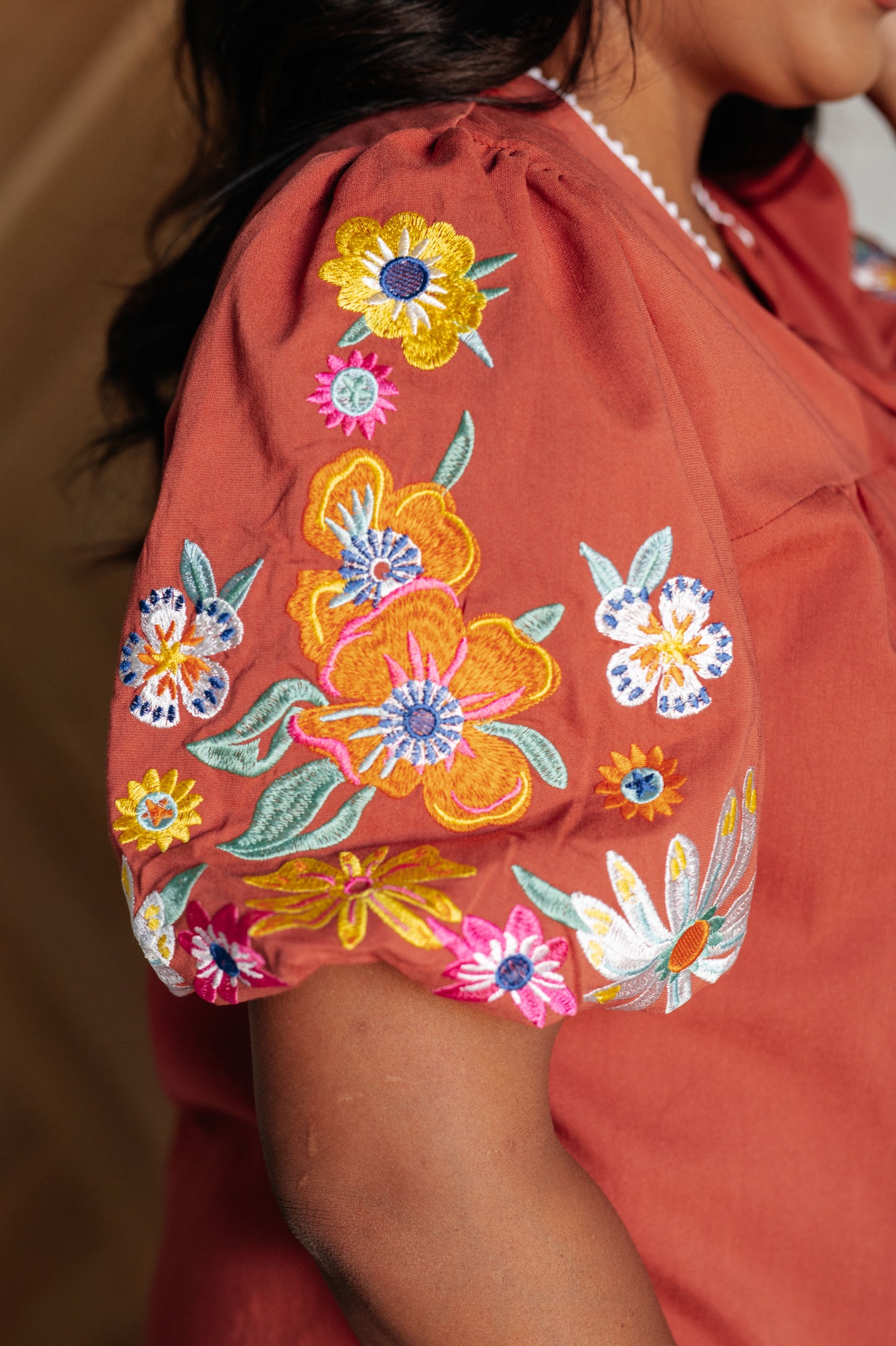 Carefree Charm Embroidered Blouse