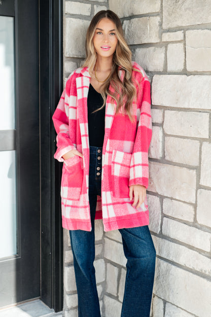 Pretty in Plaid Pink Coat - Redtop