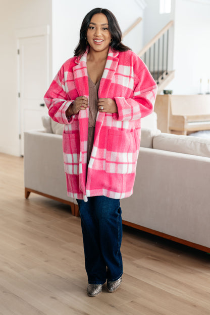 Pretty in Plaid Pink Coat - Redtop