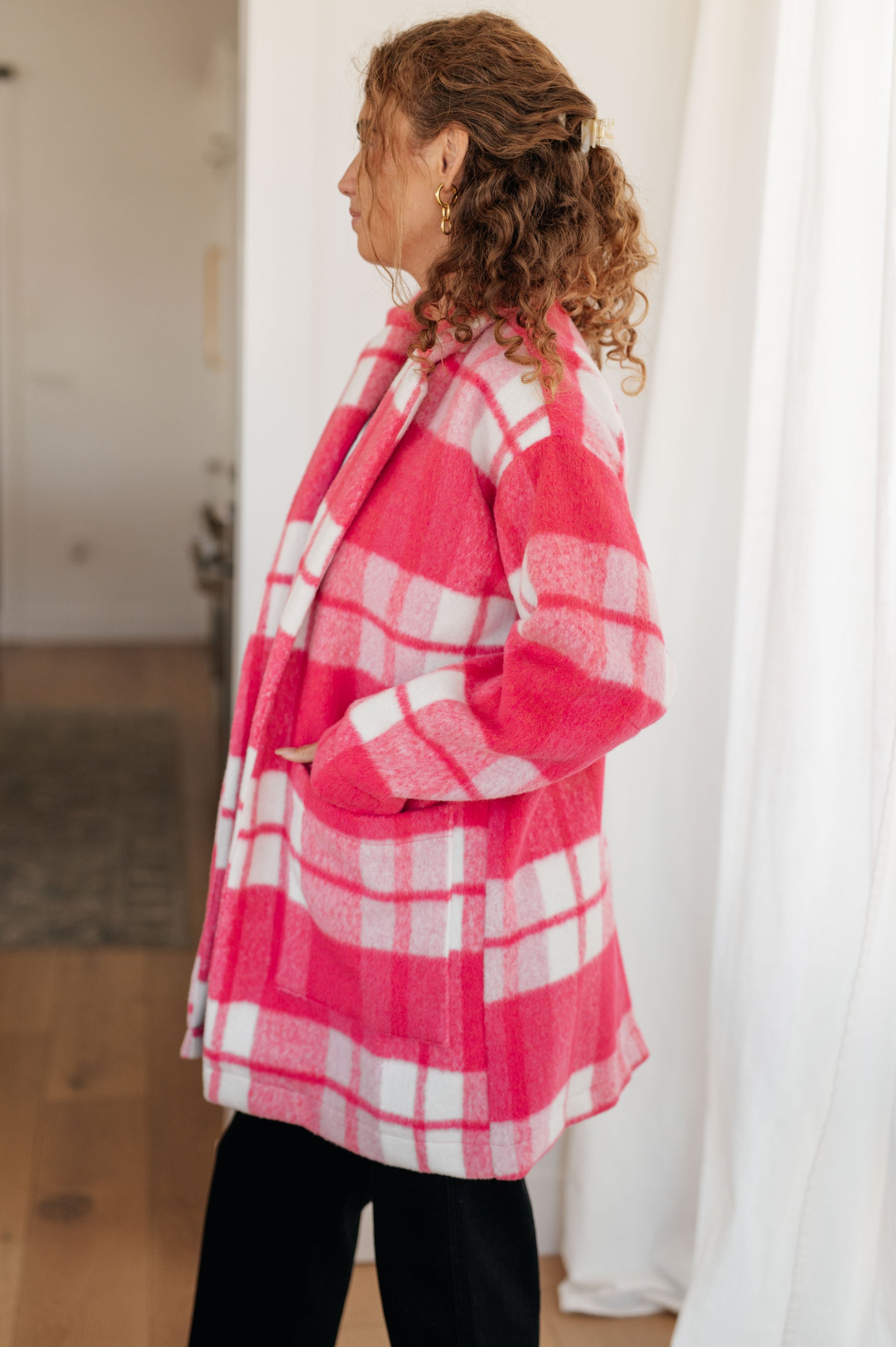 Pretty in Plaid Pink Coat - Redtop