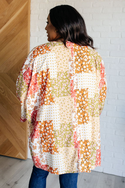 Blooming Mosaic Floral Kimono