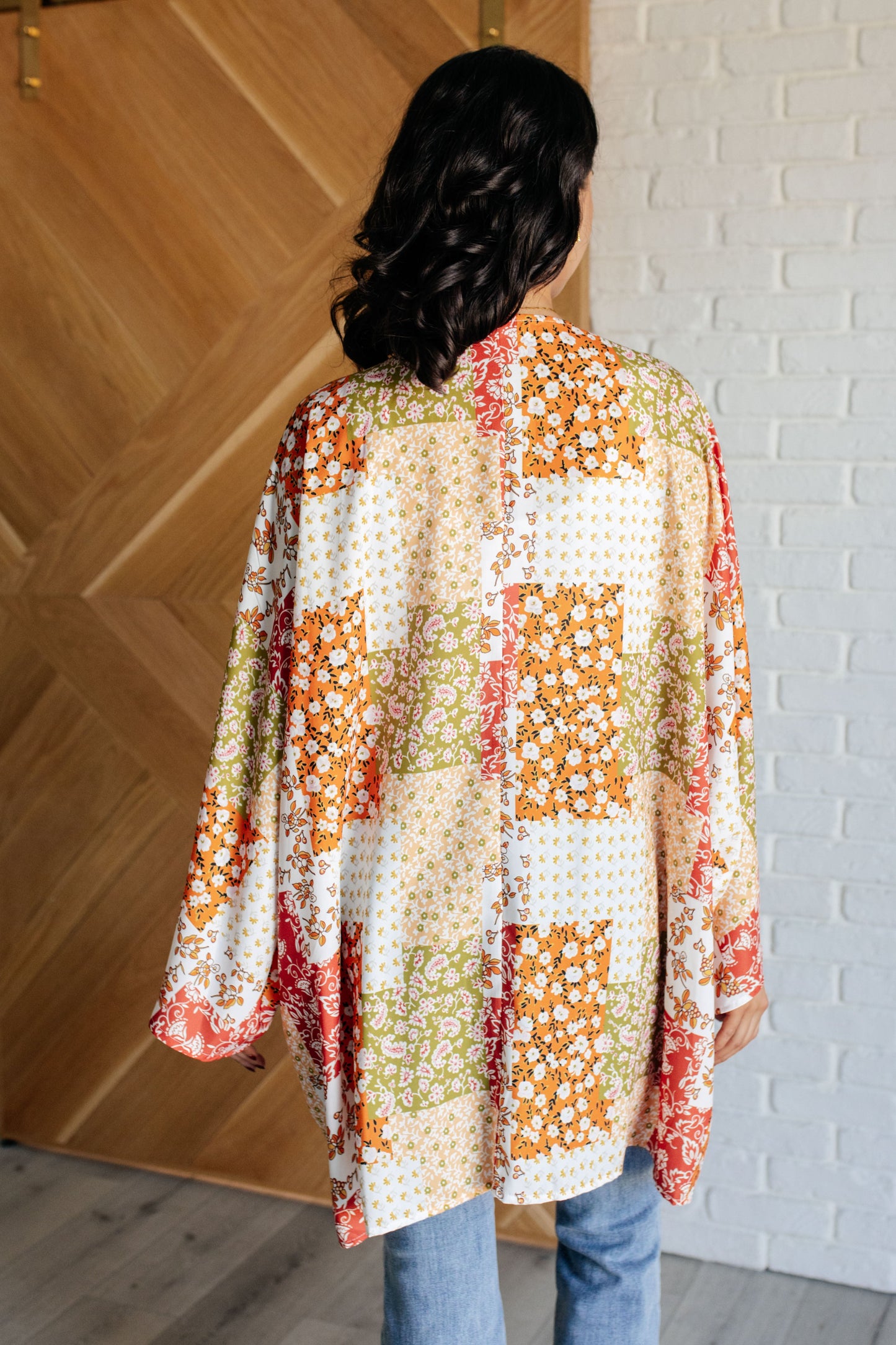 Blooming Mosaic Floral Kimono