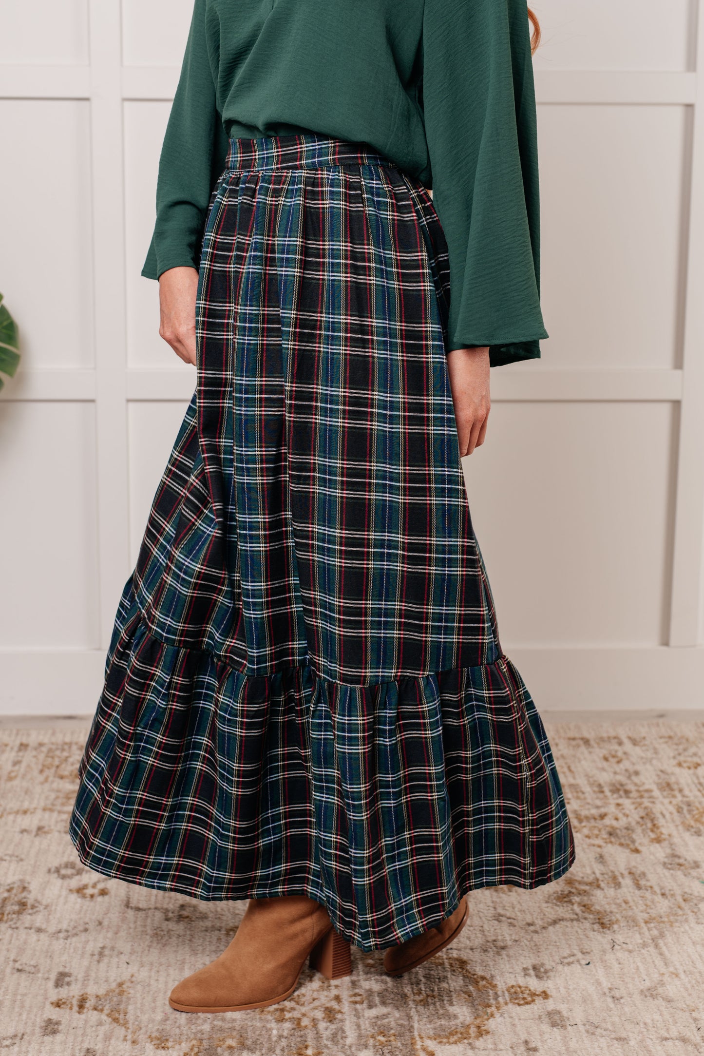 Endless Elegance Plaid Skirt