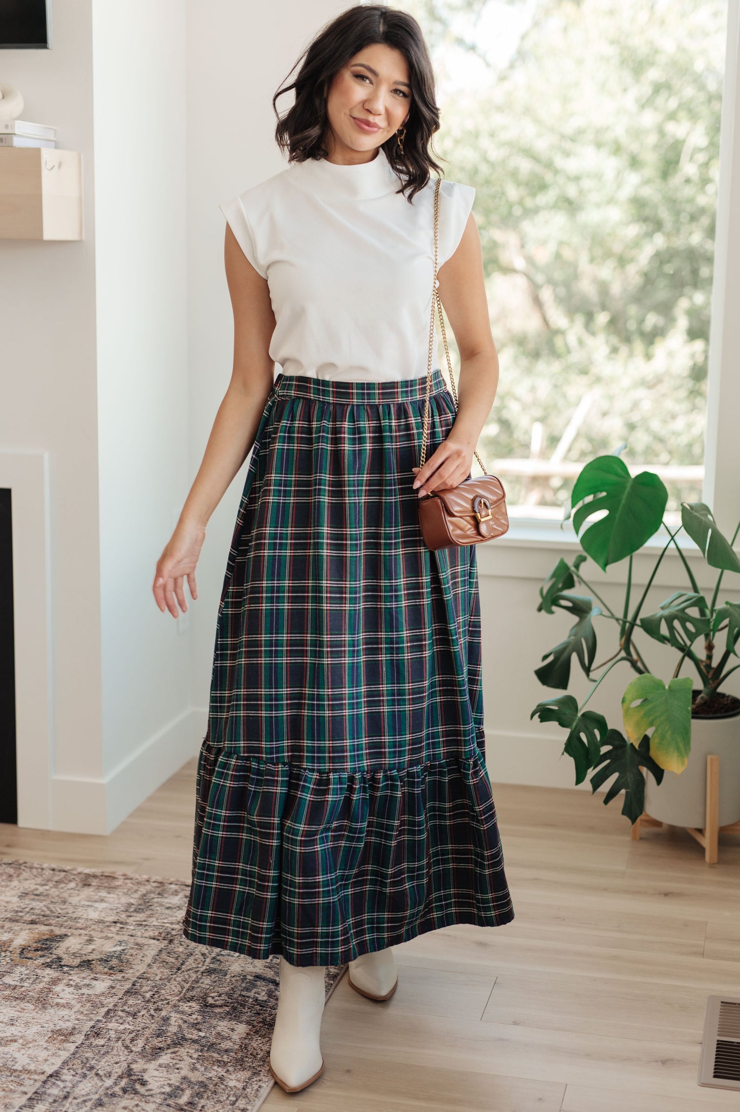 Endless Elegance Plaid Skirt