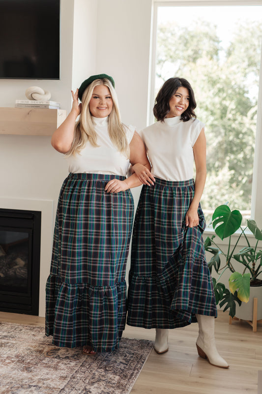 Endless Elegance Plaid Skirt