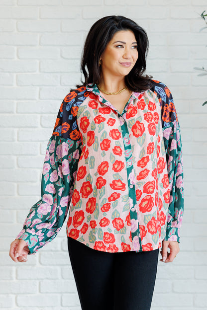 Bold Block Print Blouse