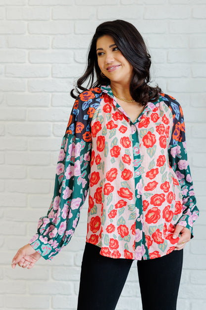 Bold Block Print Blouse