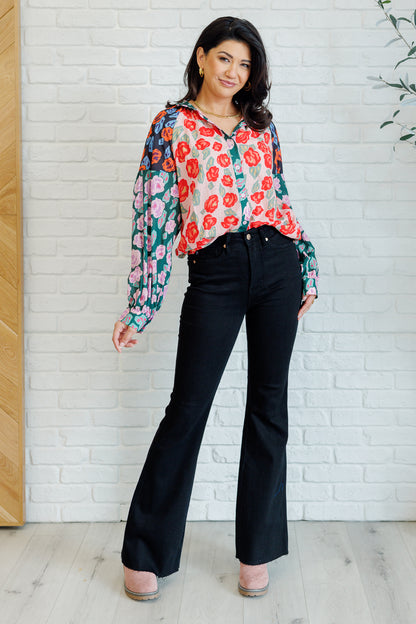 Bold Block Print Blouse