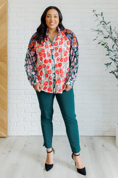 Bold Block Print Blouse