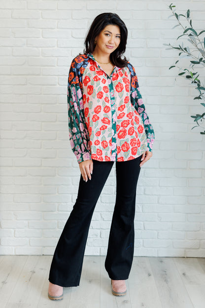 Bold Block Print Blouse