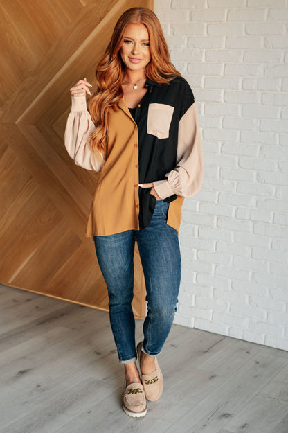 Rule the Block Button-Up Long Sleeve Shirt