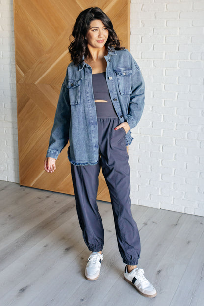 Pulse Racer Cut-Out Jumpsuit - Charcoal