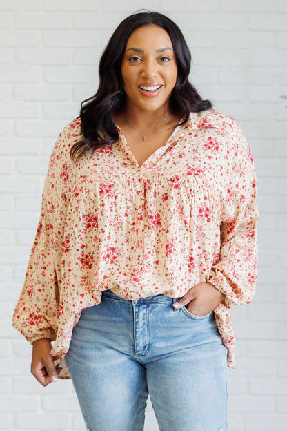 Stand On It and Shine Button-Down Long Sleeve Top