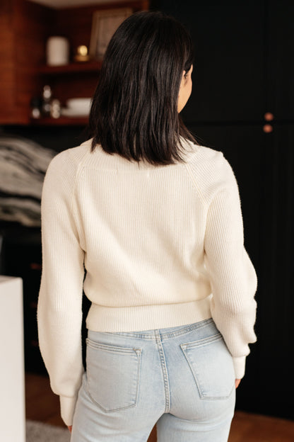 Essential Wrap Crop Sweater