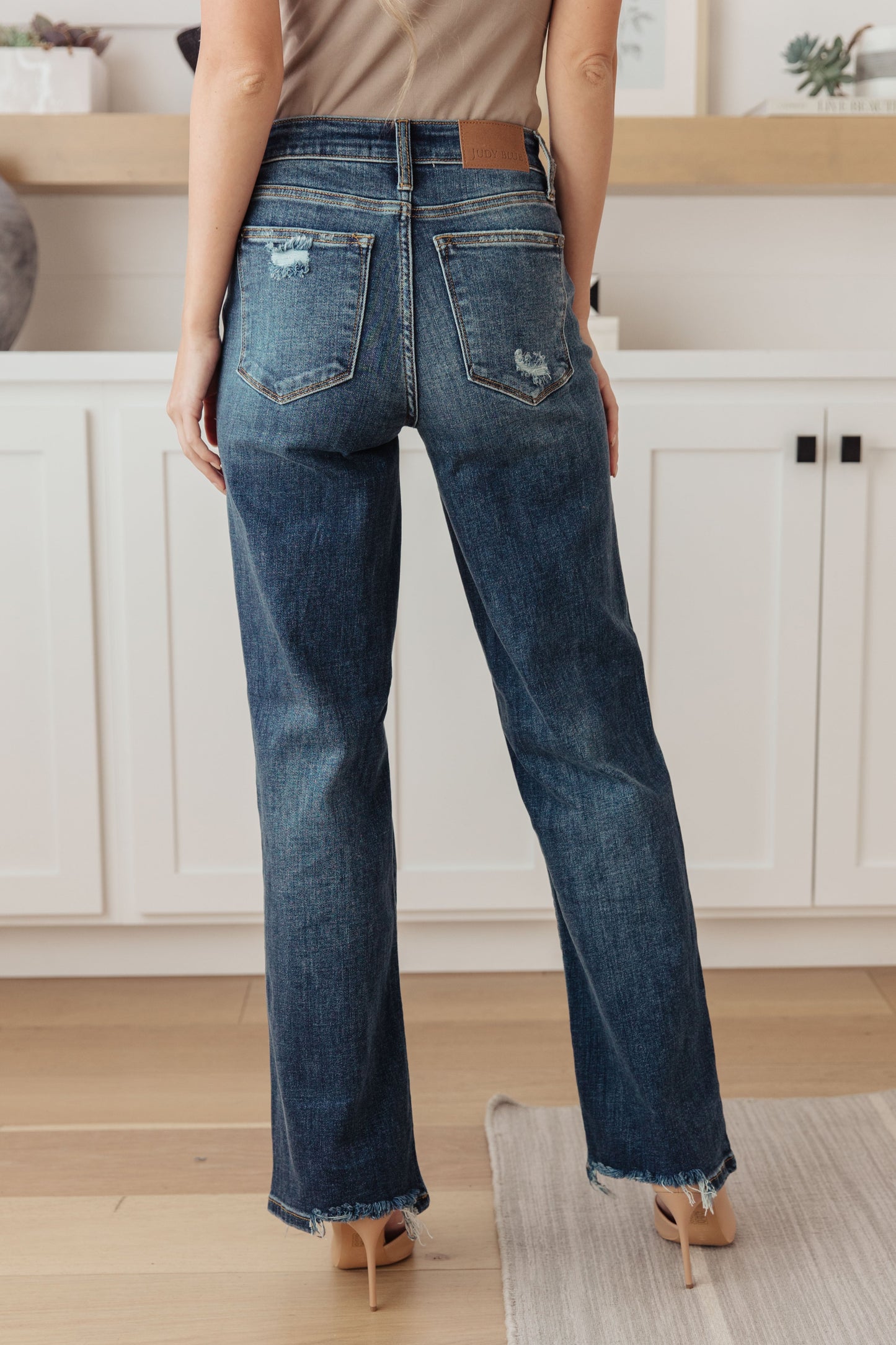 Dark Bloom 90’s Straight Jeans - Redtop