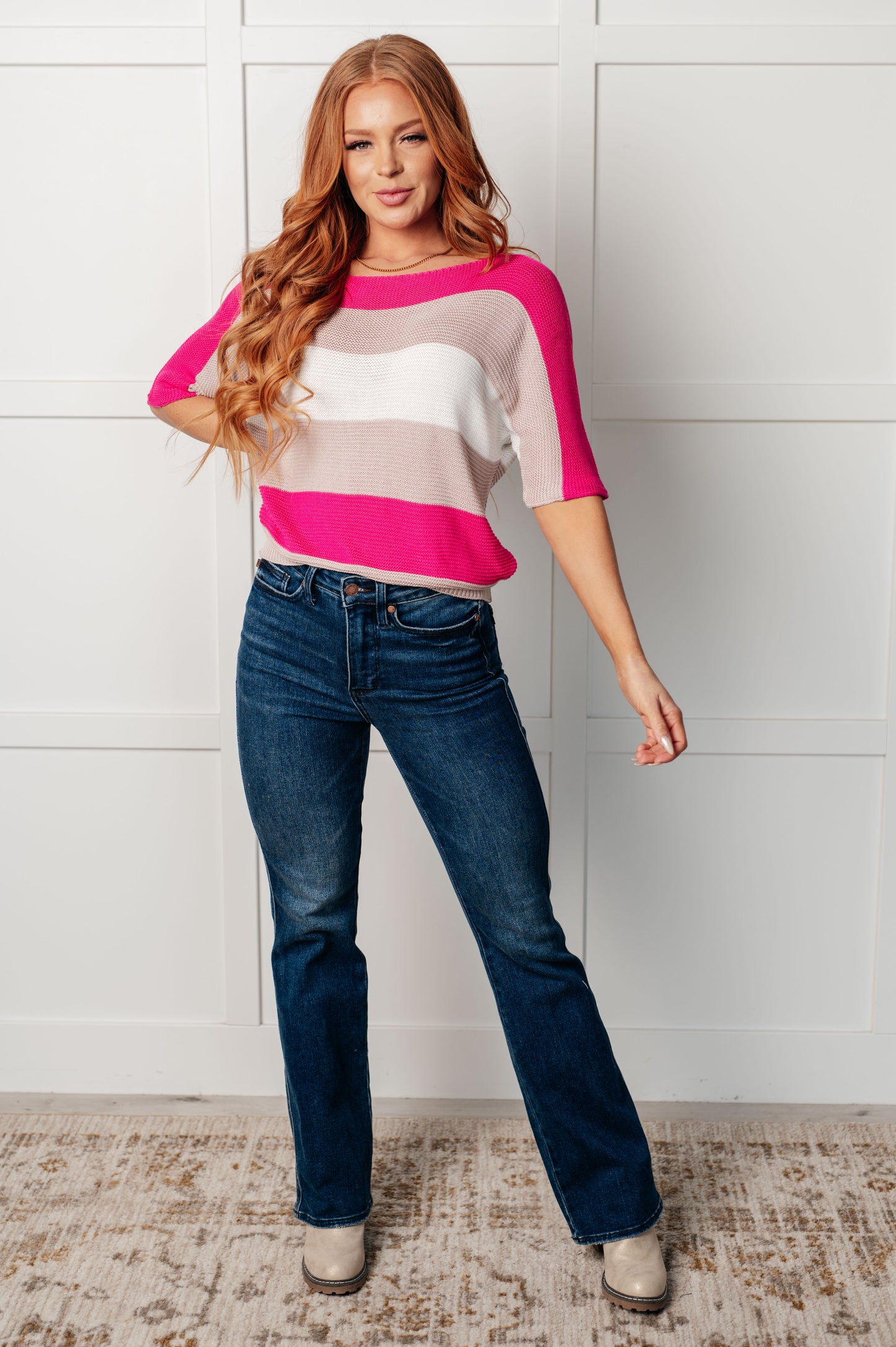 The Rosewood Dolman Knit Top