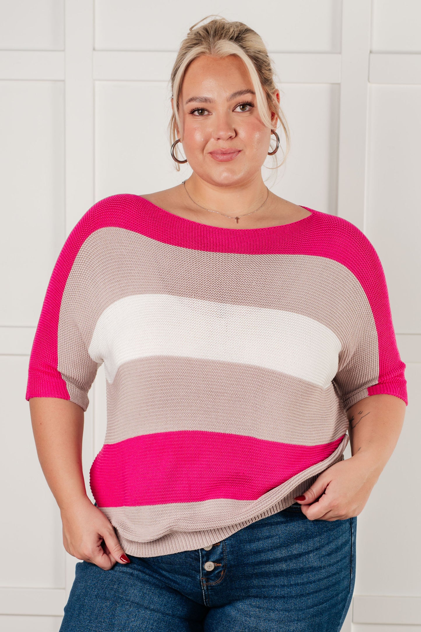 The Rosewood Dolman Knit Top