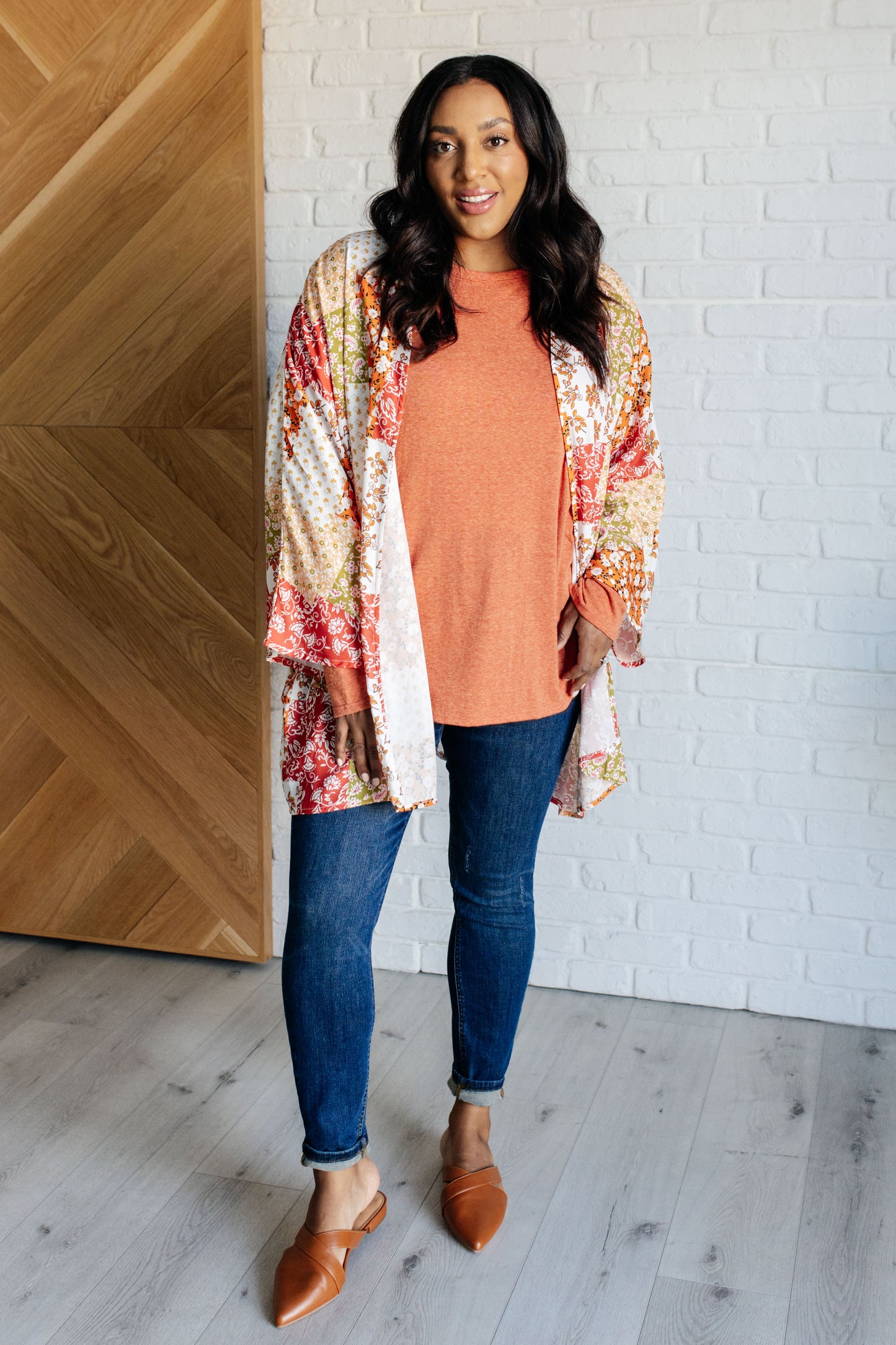 Blooming Mosaic Floral Kimono