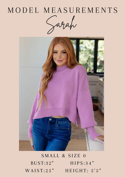 Effortless Chic Brushed Hacci Light Plum Sweater