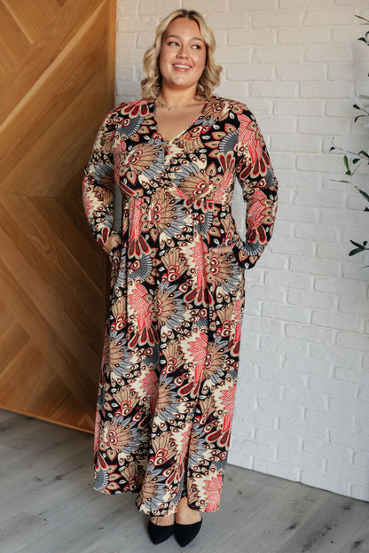 Effortless Elegance Faux Wrap Maxi Dress