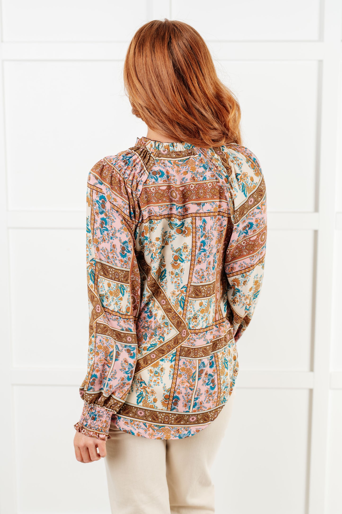 Confident Charm Mixed Print Blouse