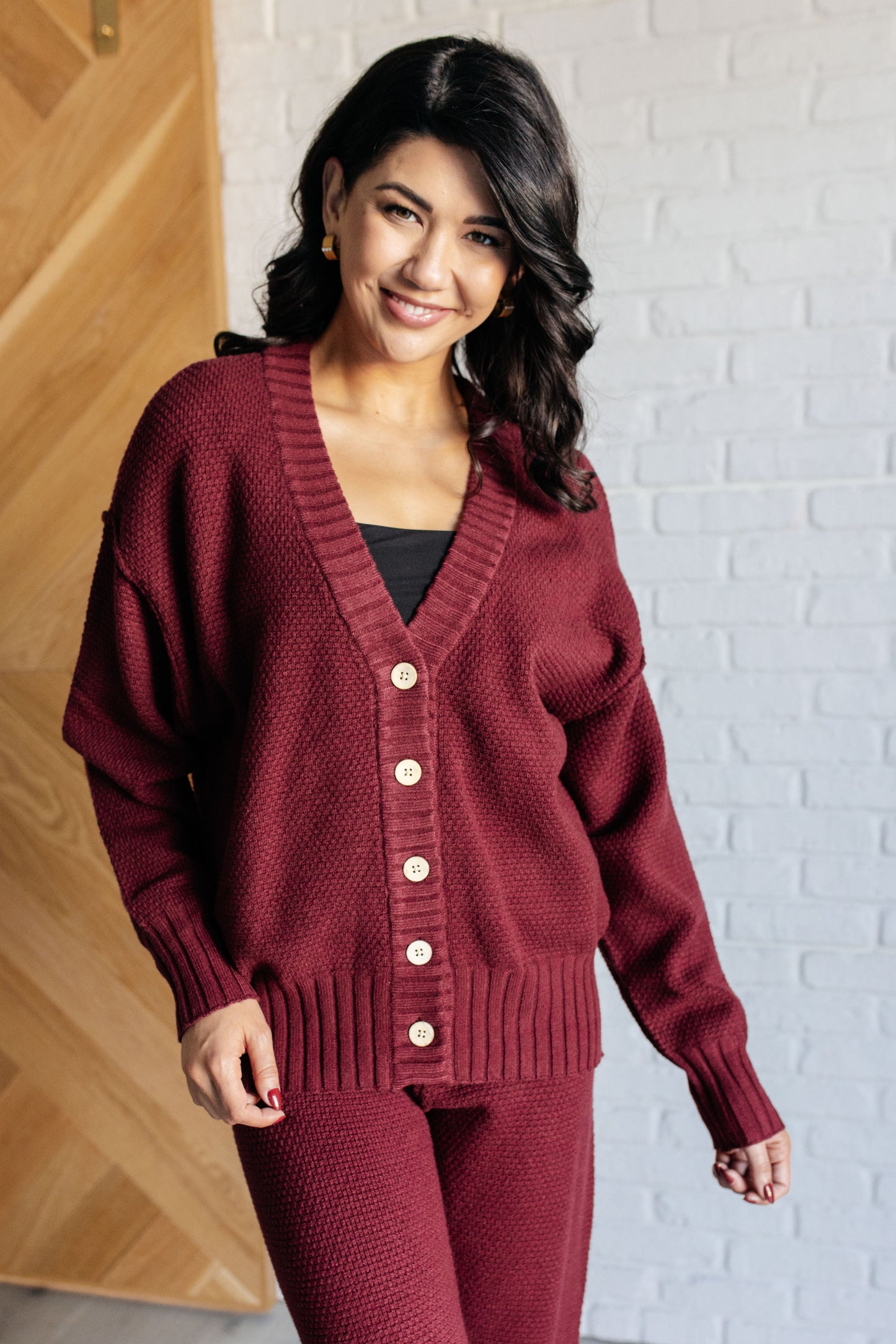 Chic & Cozy Knit Duo in Merlot