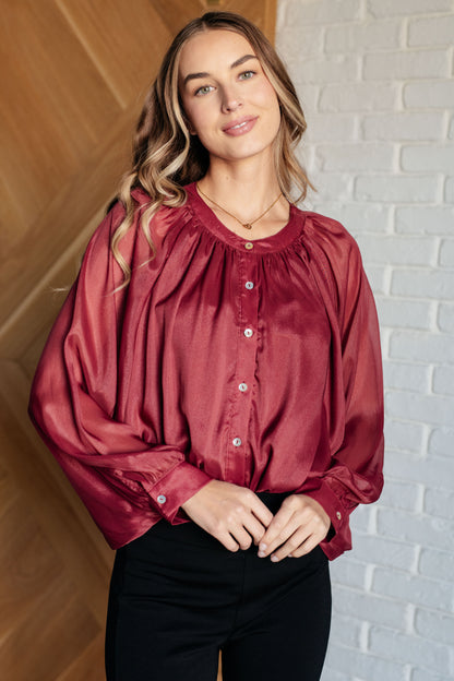 Joyful Elegance Bat Sleeve Shirt