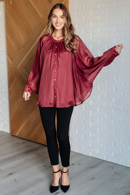 Joyful Elegance Bat Sleeve Shirt