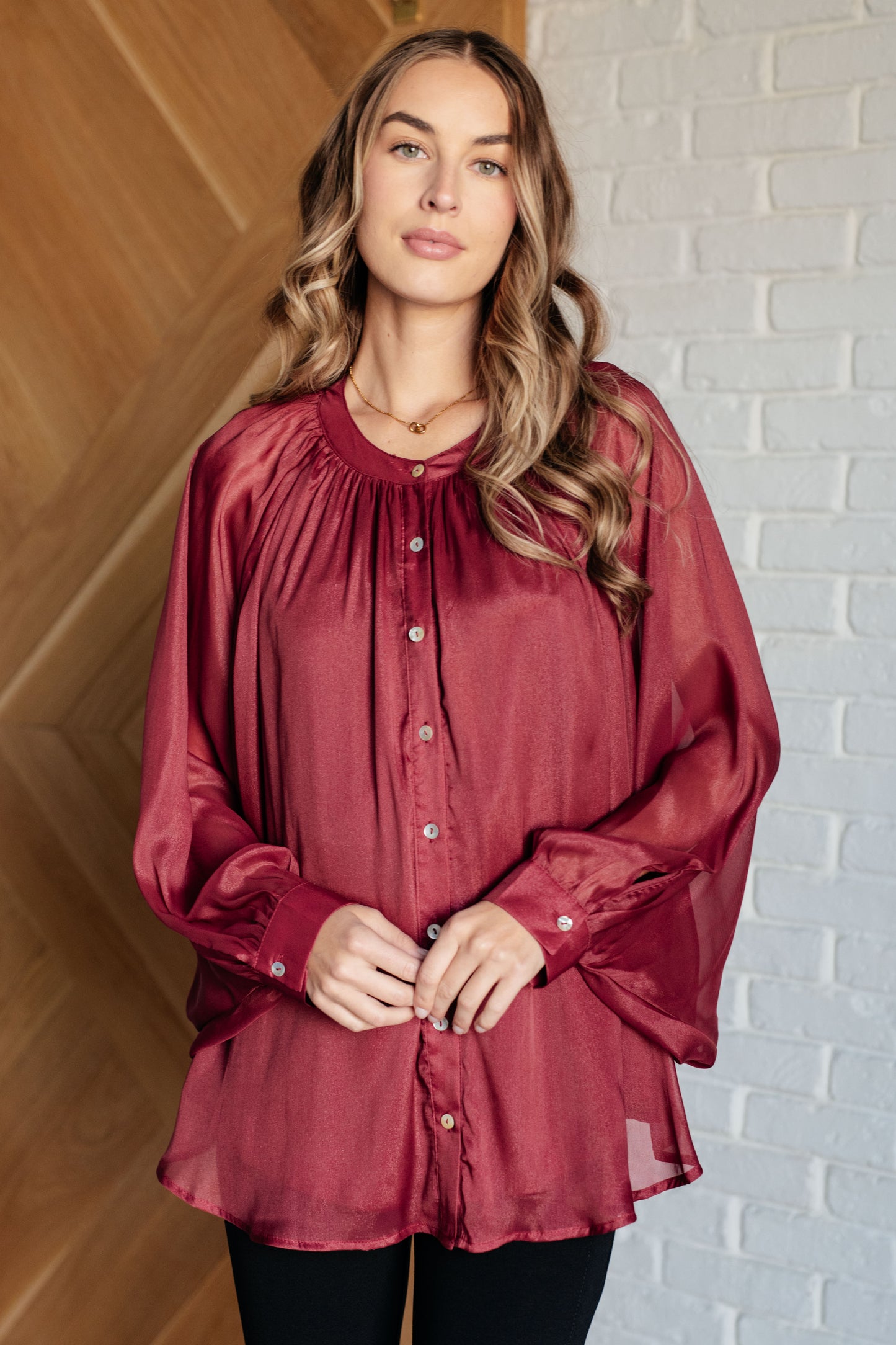 Joyful Elegance Bat Sleeve Shirt