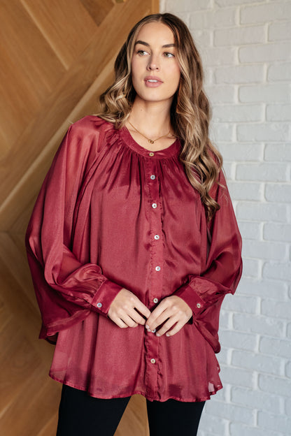 Joyful Elegance Bat Sleeve Shirt