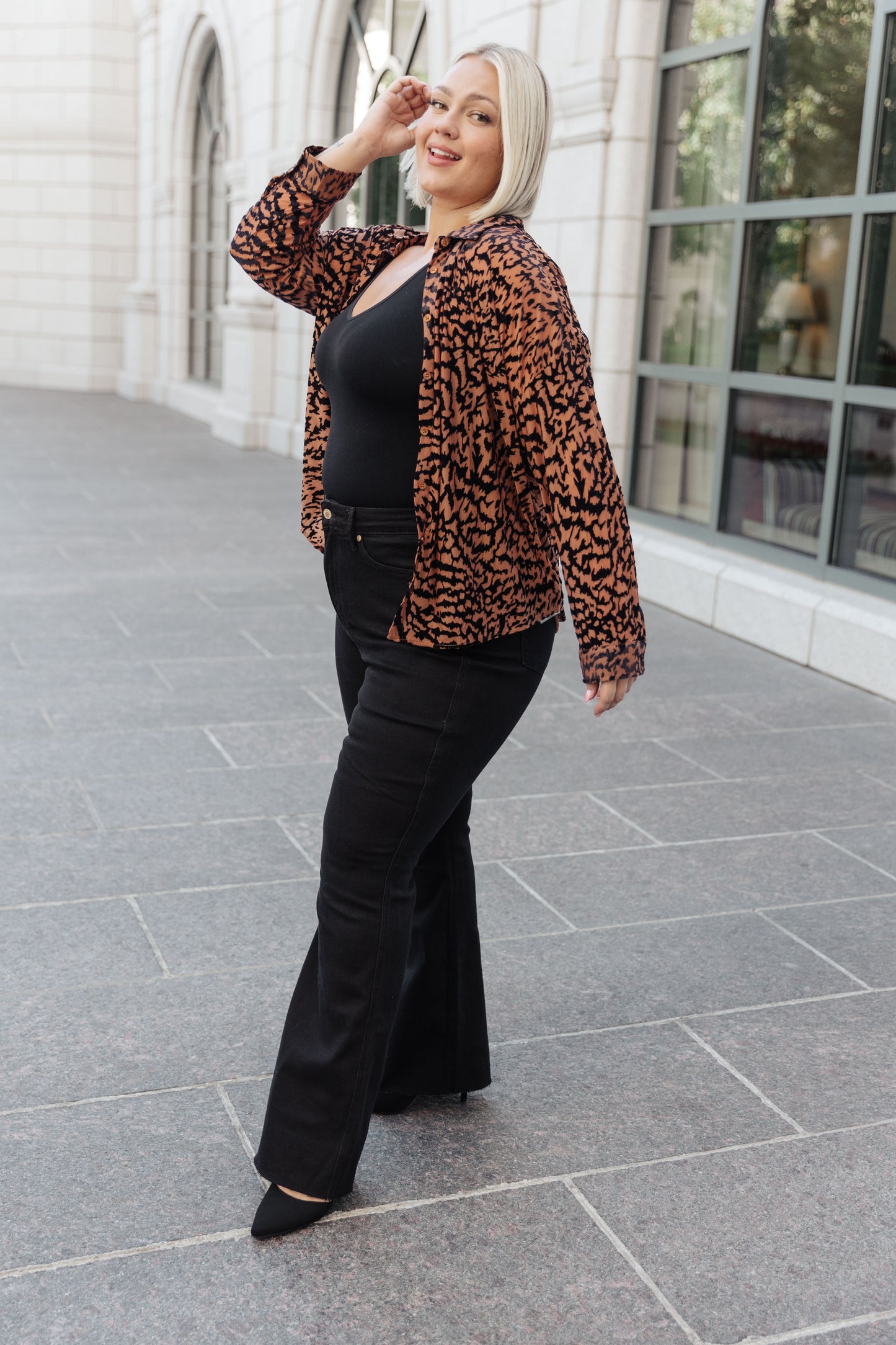 Wild Elegance Leopard Blouse